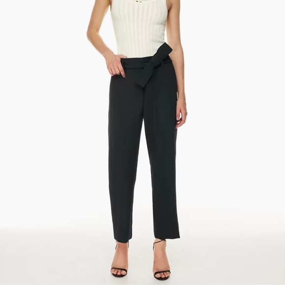 Wilfred Pants - Wilfred Tie-front Black Pants Sz 8 neutral work professional corporategirl